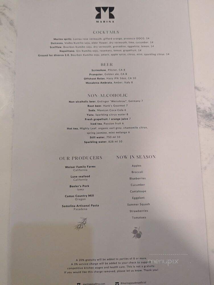 Marina - Pasadena, CA menu_pic