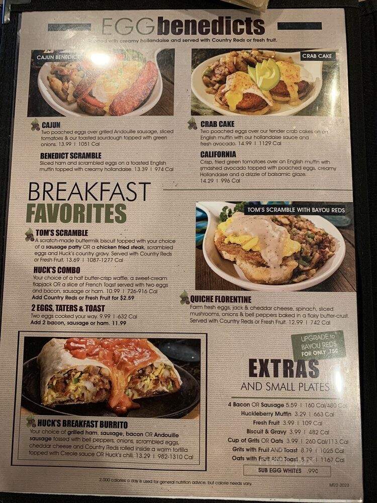 Huckleberry's - Roseville, CA menu_pic