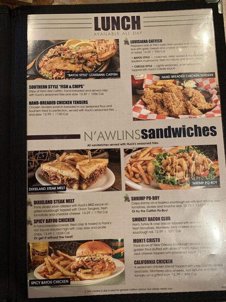 Huckleberry's - Roseville, CA menu_pic