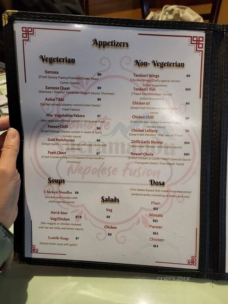 Namaste Sacramandu - Sacramento, CA menu_pic