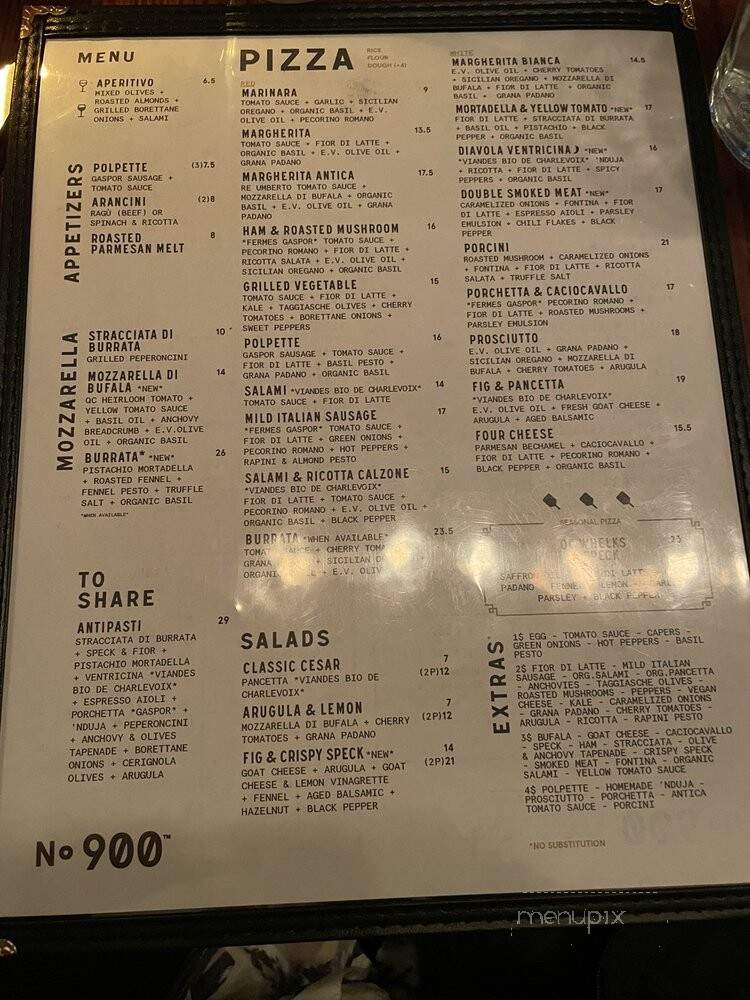 NO.900 - Montreal, QC menu_pic
