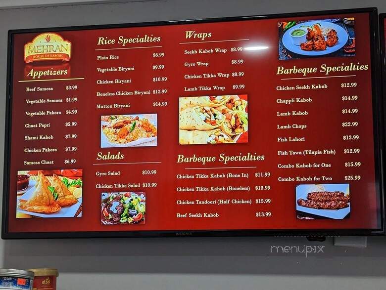 Mehran Restaurant - Arlington, VA menu_pic