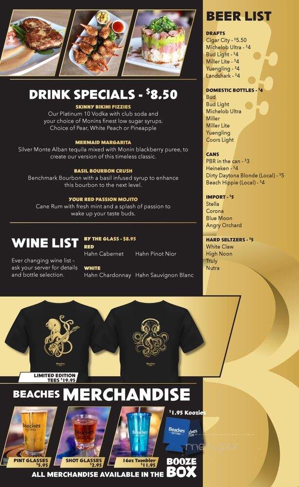 Beaches Daytona - Daytona Beach, FL menu_pic