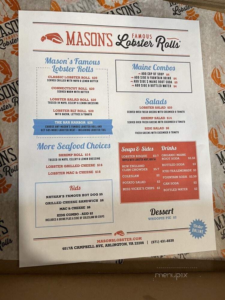 Mason's Famous Lobster Rolls - Arlington, VA