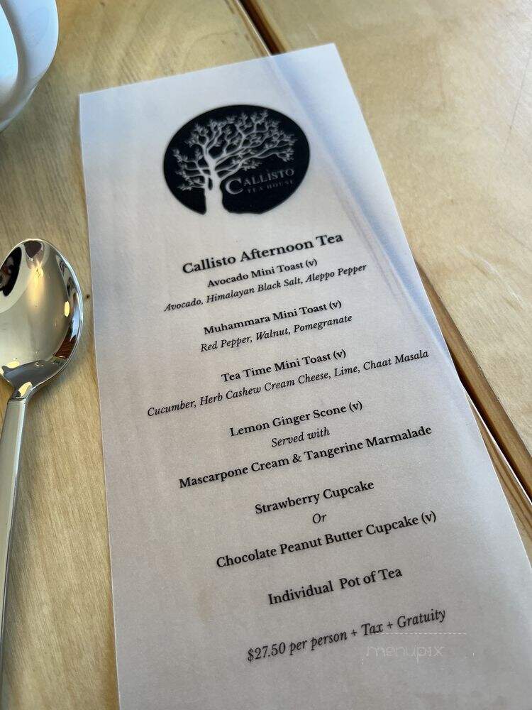 Callisto Tea House - Pasadena, CA menu_pic