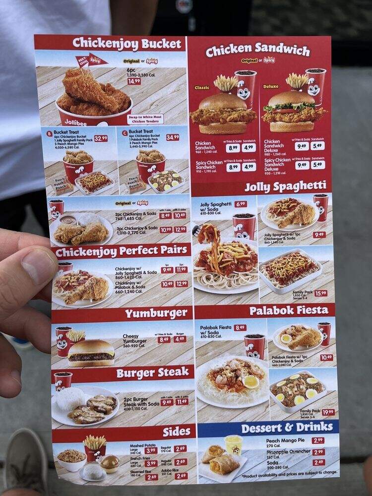 Jollibee - Philadelphia, PA menu_pic