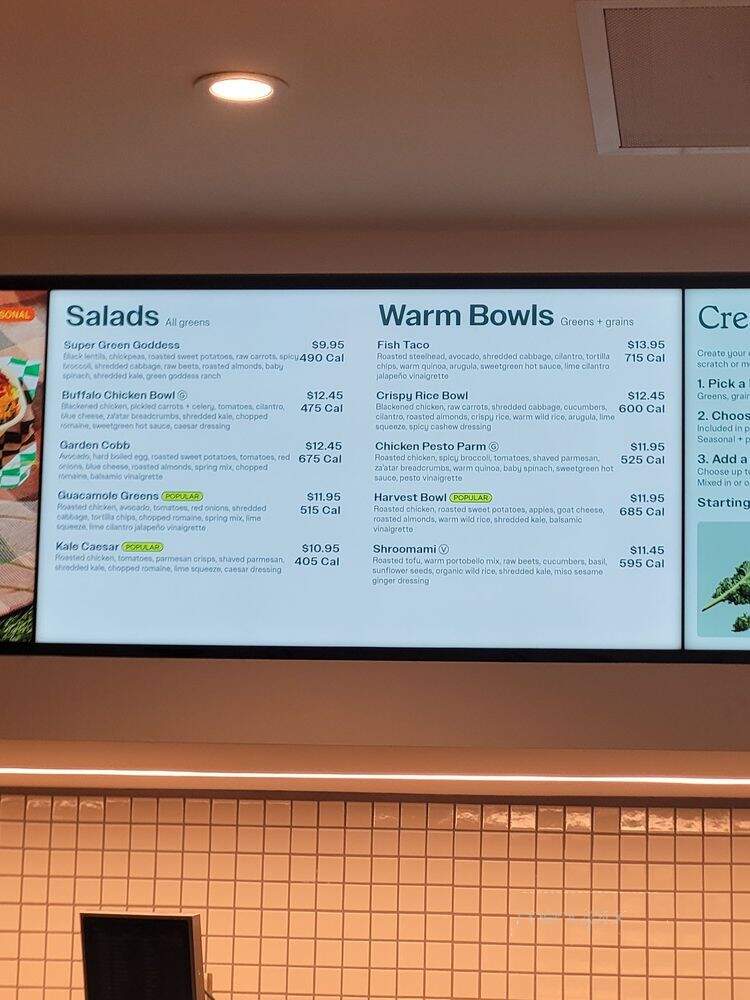 sweetgreen - Birmingham, MI menu_pic
