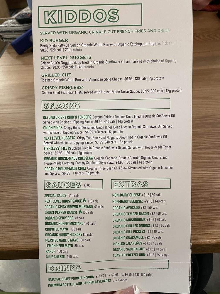 Next Level Burger - Denver, CO menu_pic