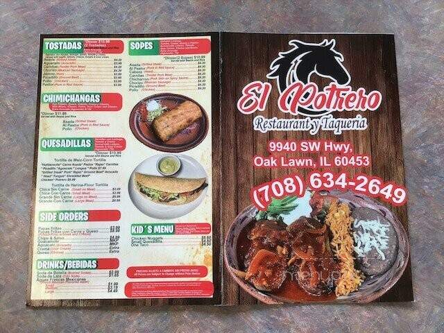 Taqueria El Potrero - Oak Lawn, IL menu_pic