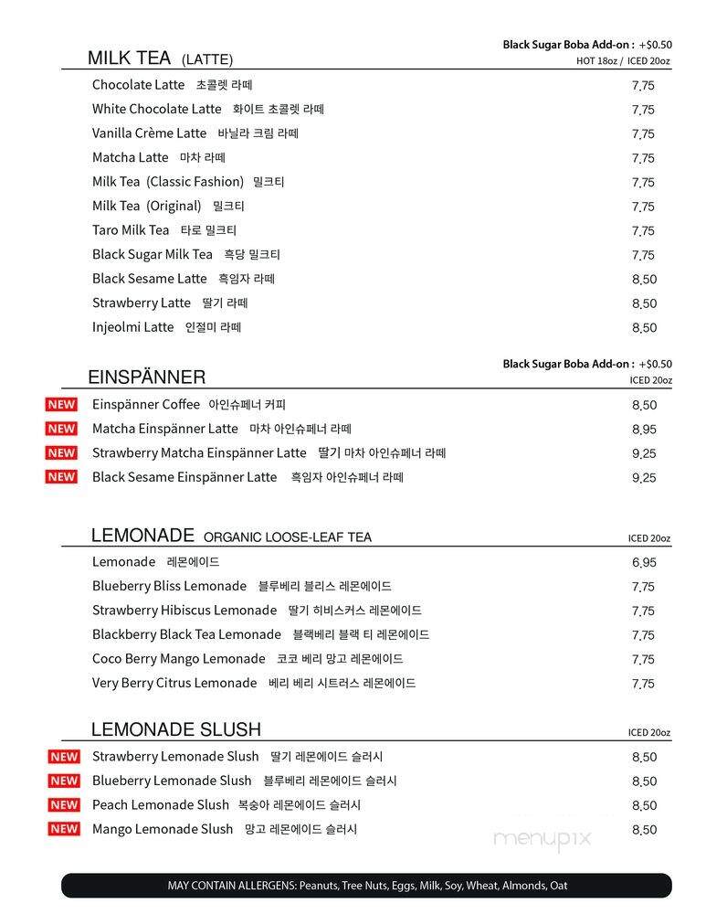 TPO Coffee - Los Angeles, CA menu_pic