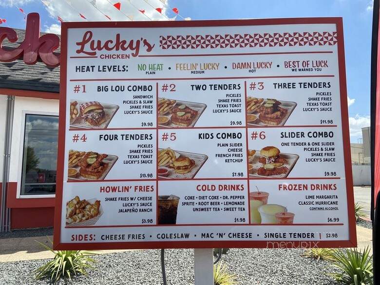 Lucky's Hot Chicken - Dallas, TX menu_pic