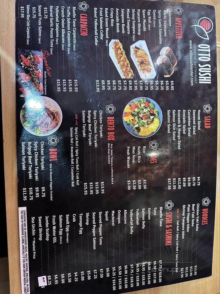 Otto Sushi - San Fernando Valley, CA menu_pic