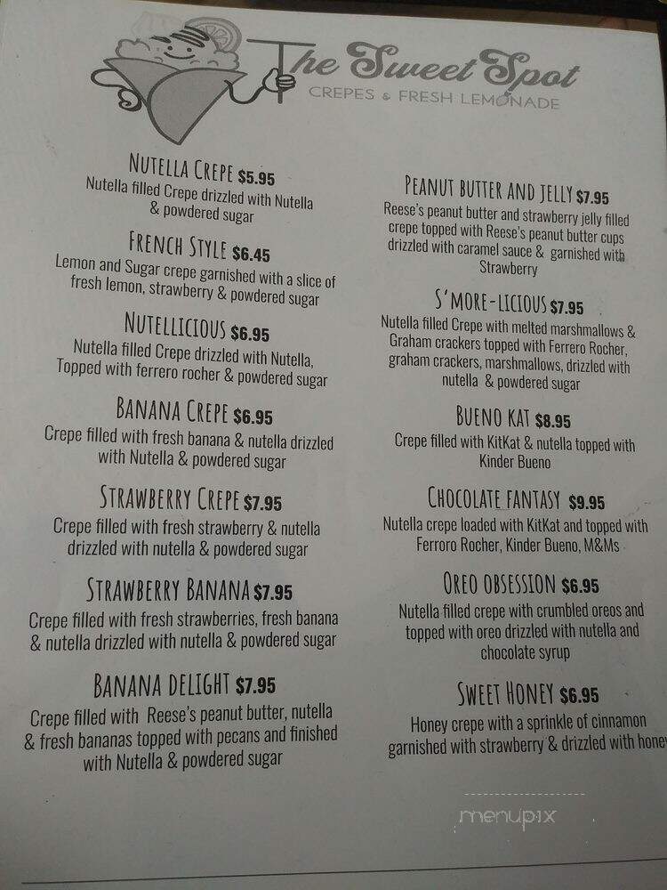 The Sweet Spot - Ontario, CA menu_pic