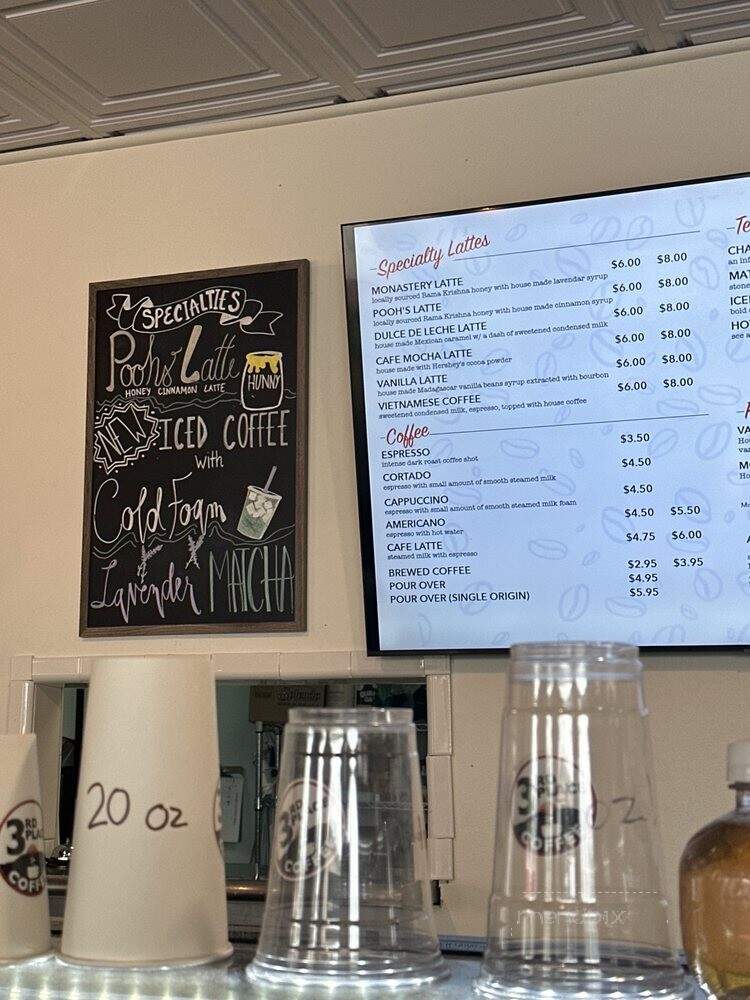 3rd Place Coffee - Lake Forest, CA menu_pic
