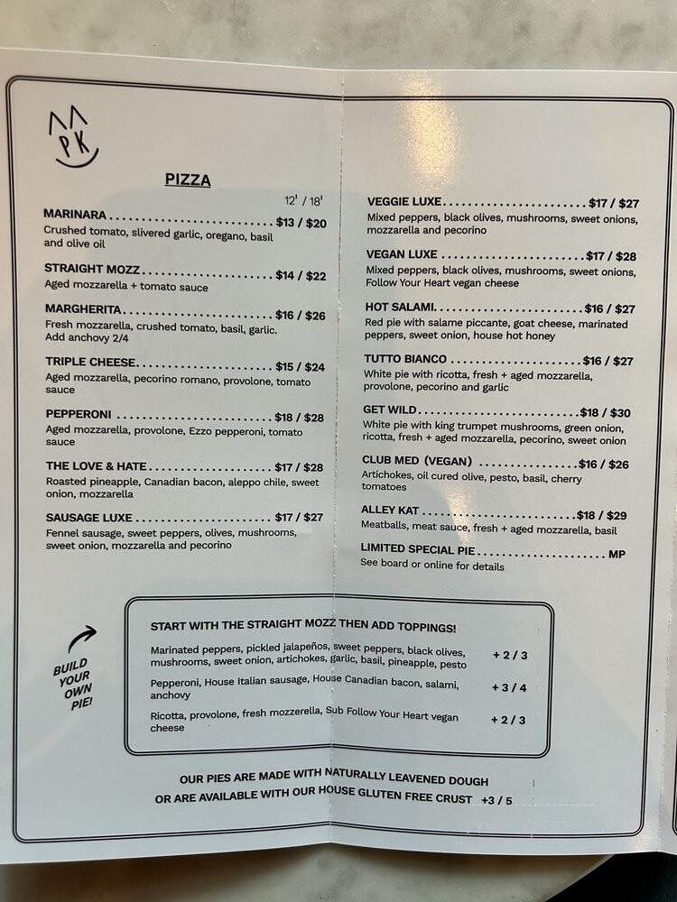 Pizza Kat - Portland, OR menu_pic