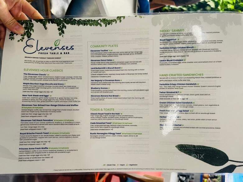 Elevenses Fresh Table & Bar - Virginia Beach, VA menu_pic