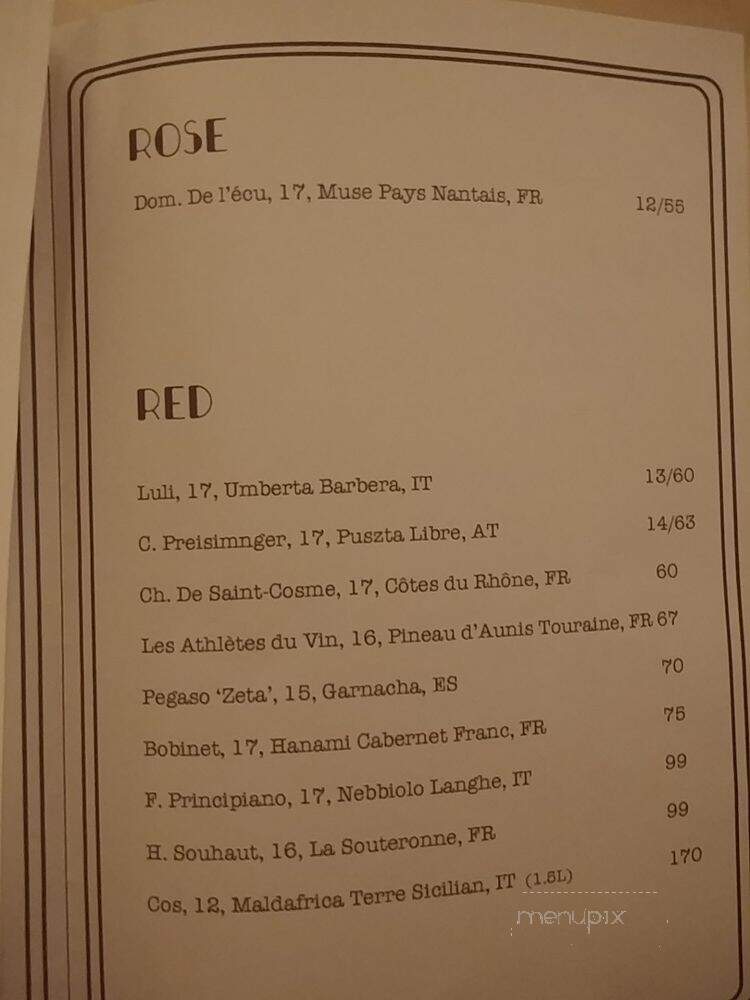 Donna's - Toronto, ON menu_pic