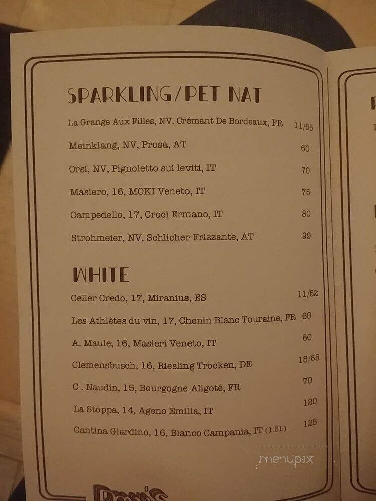 Donna's - Toronto, ON menu_pic