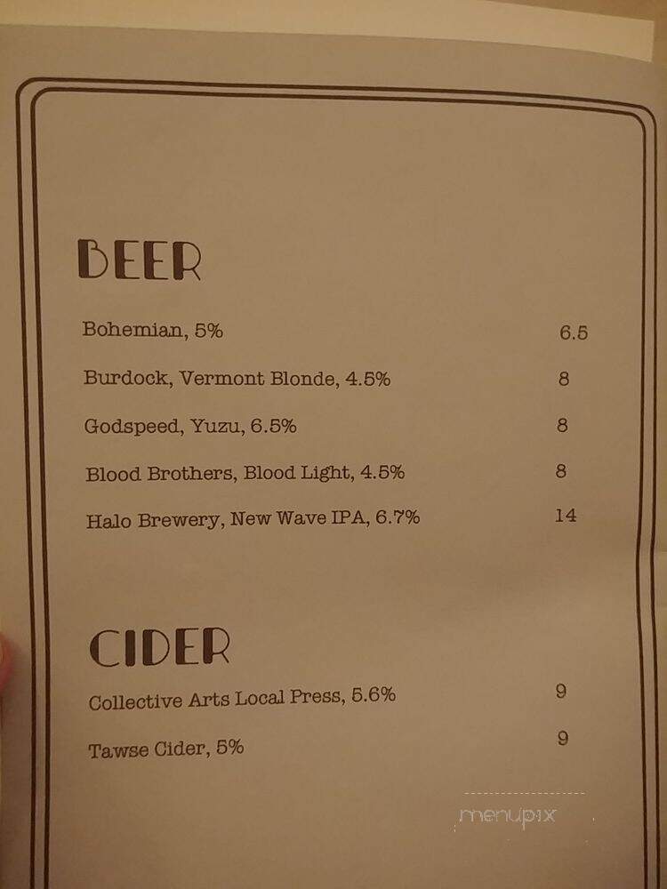 Donna's - Toronto, ON menu_pic