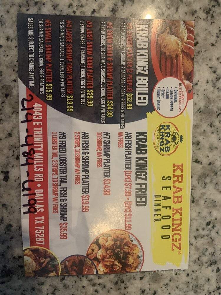 Krab Kingz 214 - Dallas, TX menu_pic