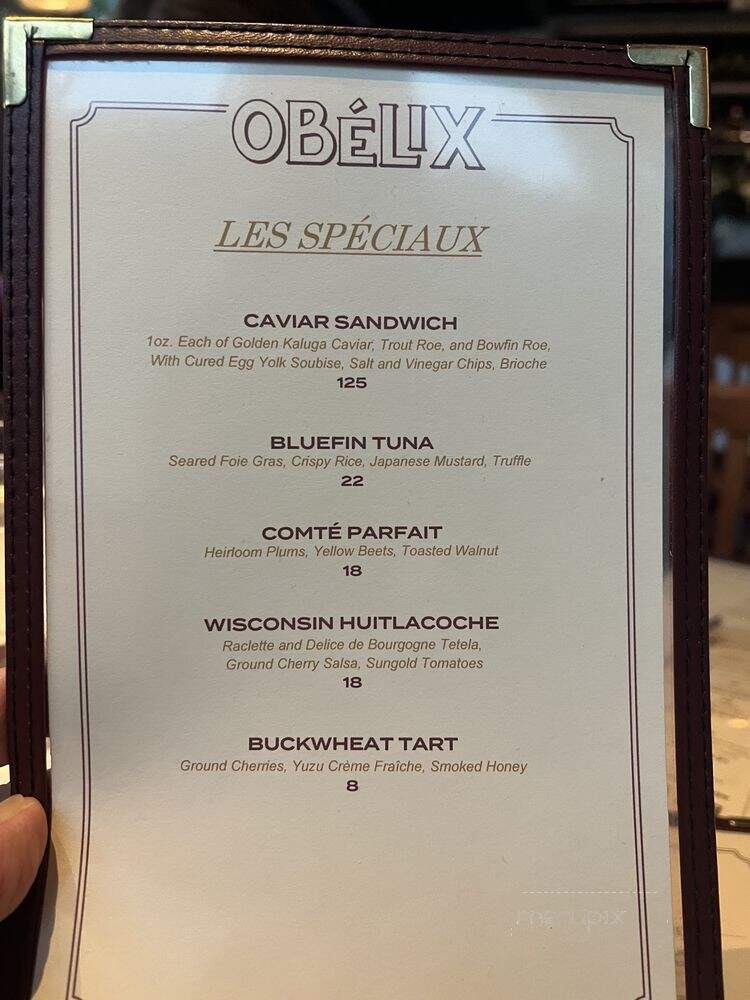 Obelix - Chicago, IL menu_pic