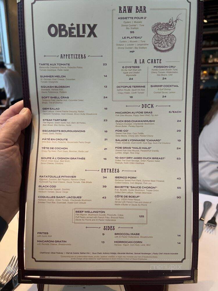 Obelix - Chicago, IL menu_pic