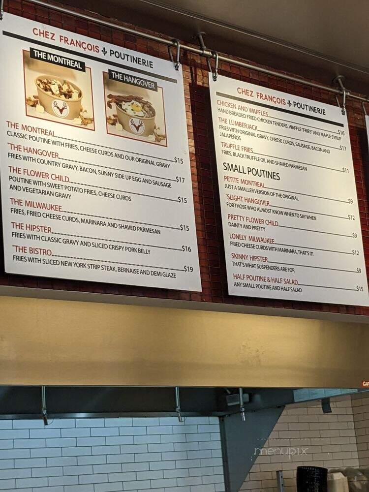 Chez Francois Poutinerie - Naperville, IL menu_pic