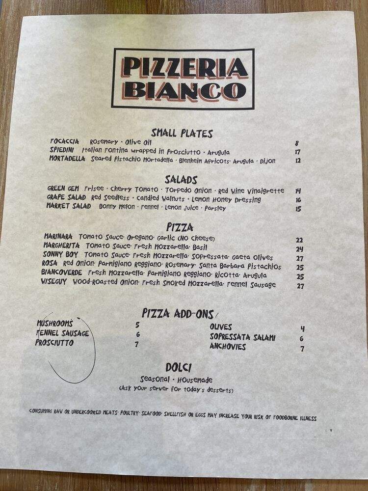 Pizzeria Bianco DTLA - Los Angeles, CA