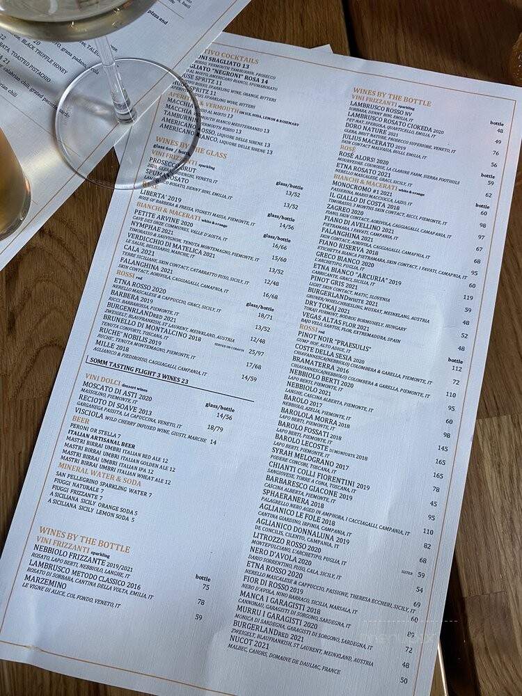 Propaganda Wine Bar - Los Angeles, CA menu_pic