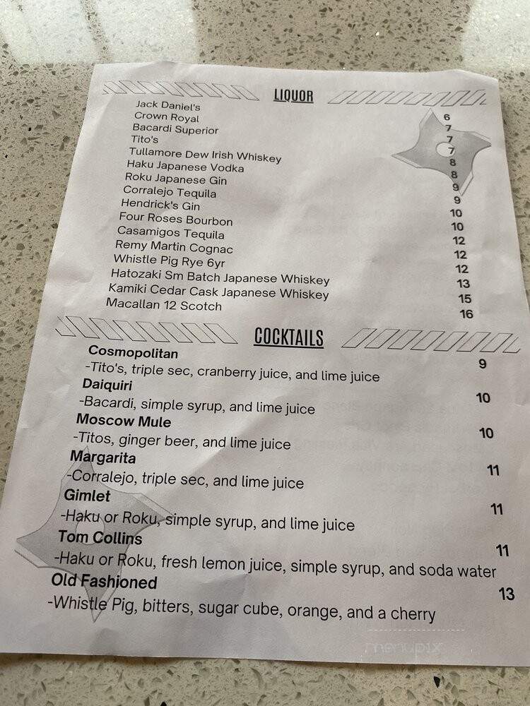 Shinobi - Salt Lake City, UT menu_pic