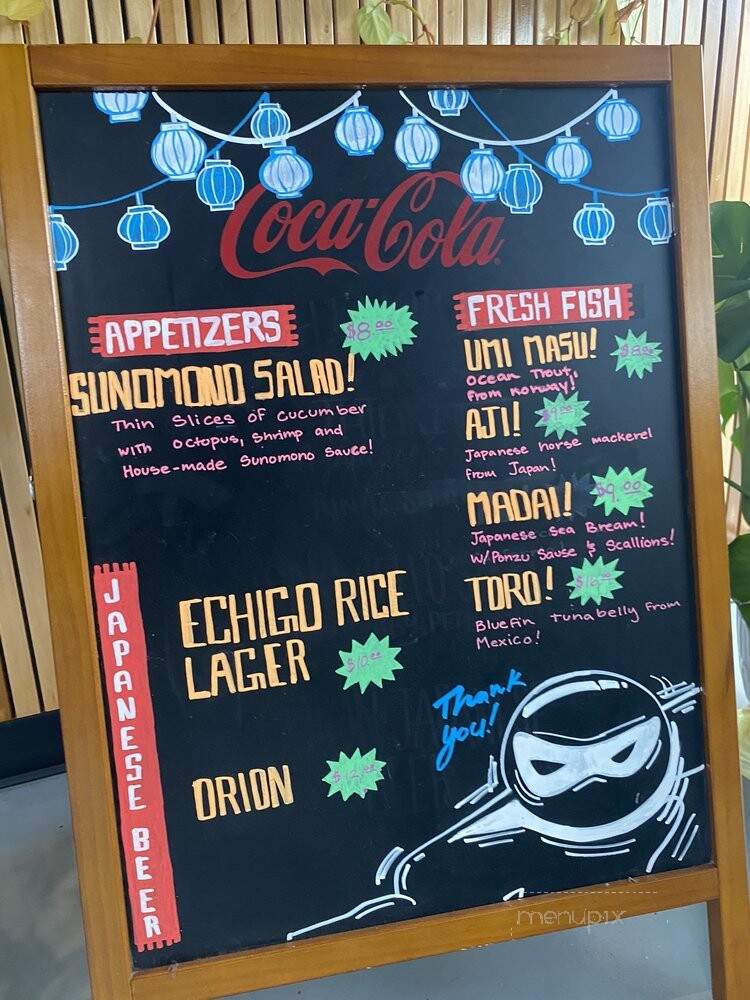 Shinobi - Salt Lake City, UT menu_pic