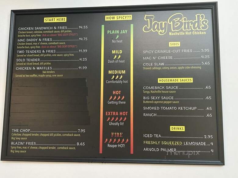 Jay Bird's Chicken - Rancho Cucamonga, CA menu_pic