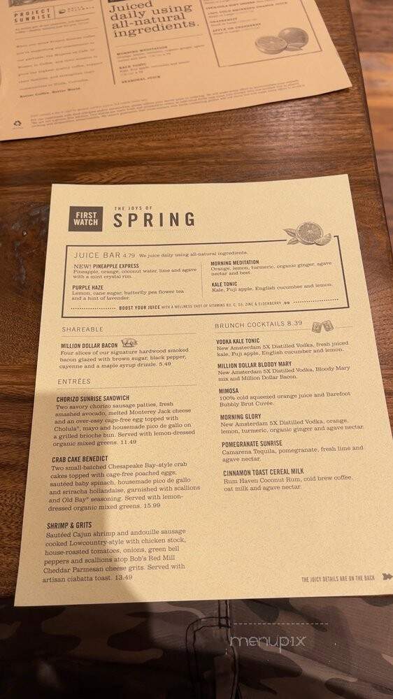 First Watch - Jacksonville, FL menu_pic