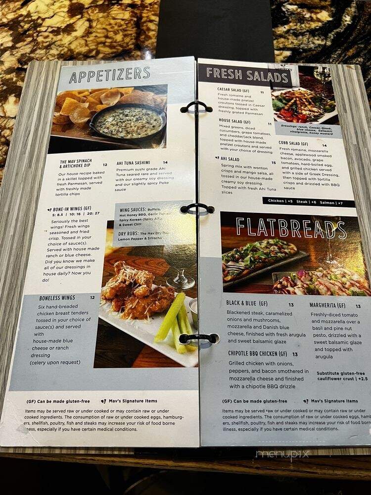 Maverick's Canton - Canton, MI menu_pic