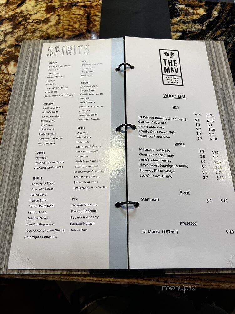 Maverick's Canton - Canton, MI menu_pic