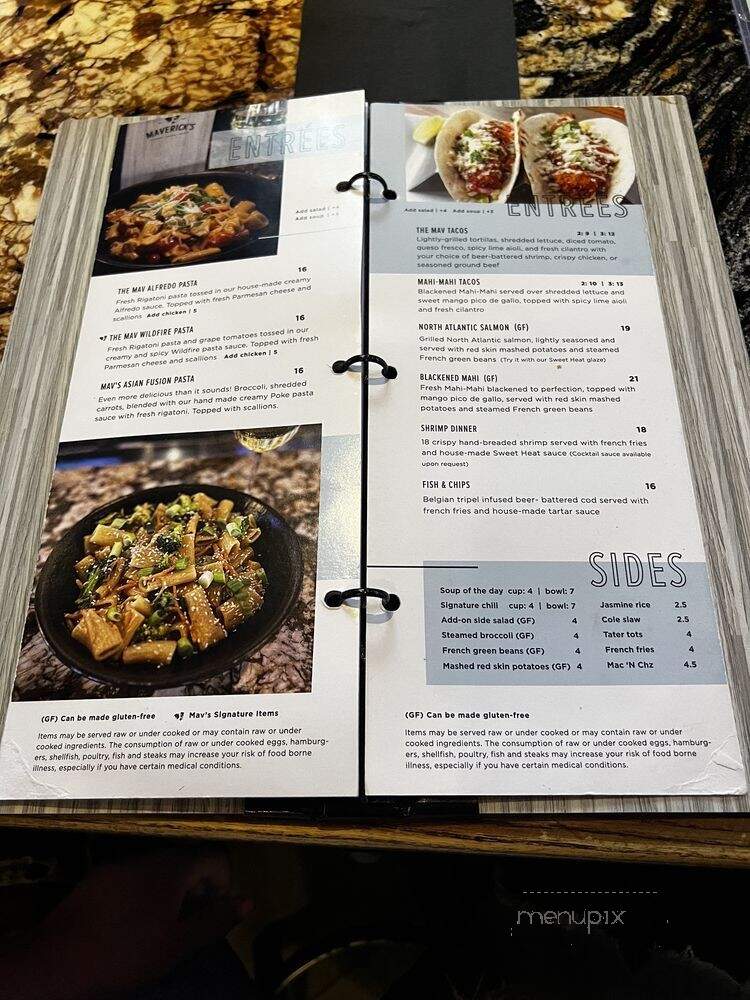 Maverick's Canton - Canton, MI menu_pic