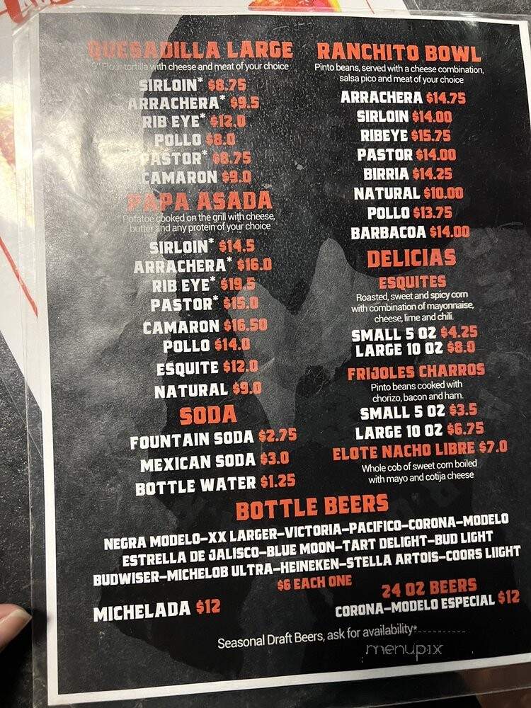 Cabron Carbon Taqueria & Galeria - Denver, CO menu_pic