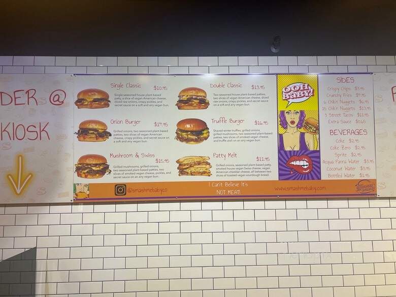 Smash Me Baby - Los Angeles, CA menu_pic