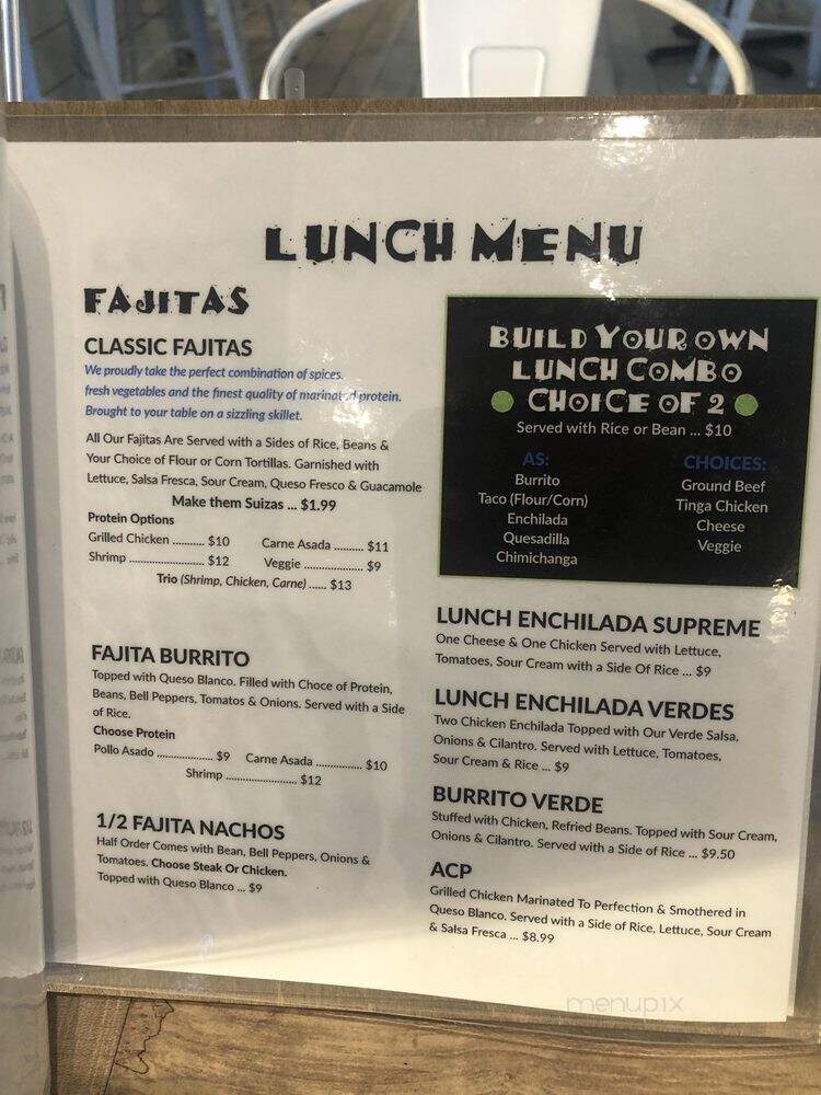 Las Margaritas Bar y Grill - Wilmington, NC menu_pic