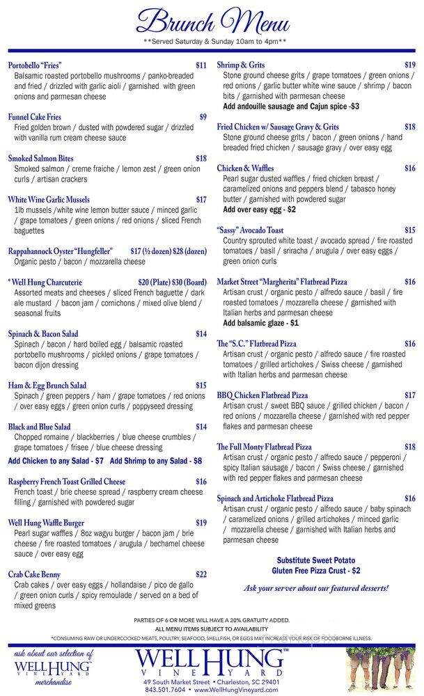 Well Hung Vineyard - Charleston, SC menu_pic