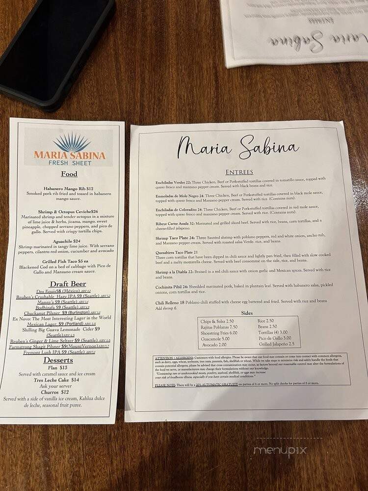 Maria Sabina Mexican Restaurant & Bar - Seattle, WA