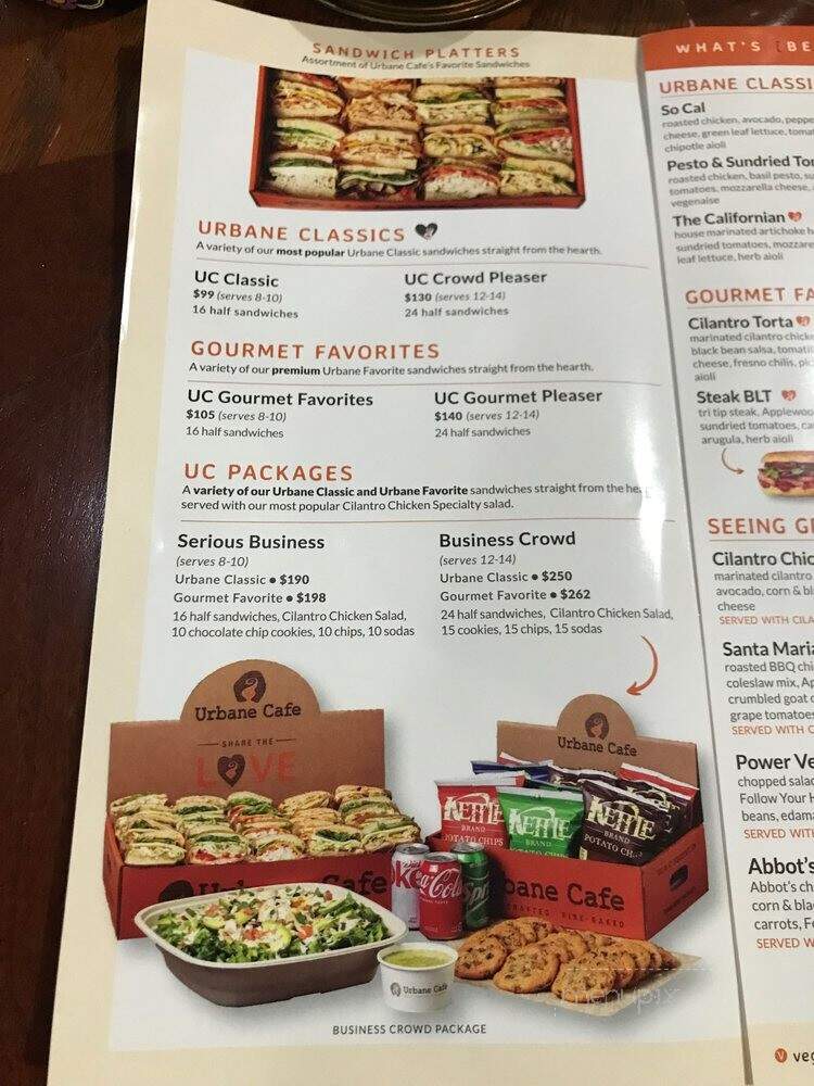 Urbane Cafe - Burbank, CA menu_pic