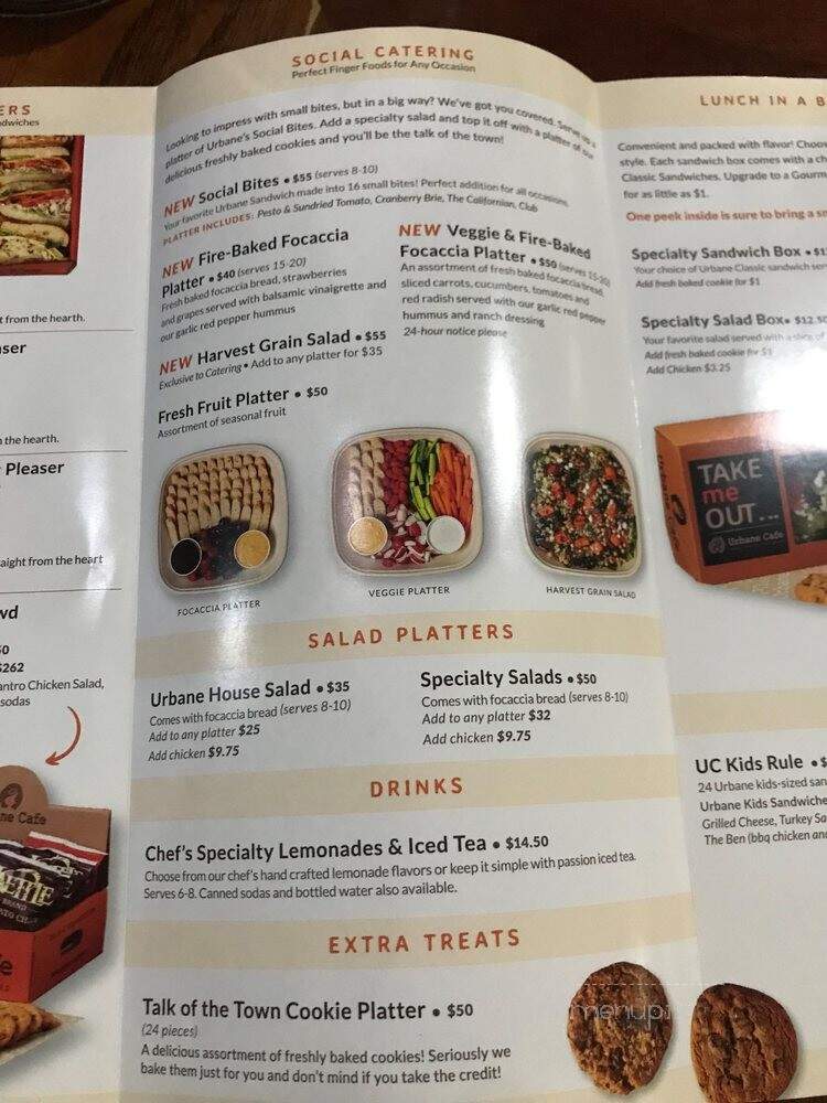 Urbane Cafe - Burbank, CA menu_pic