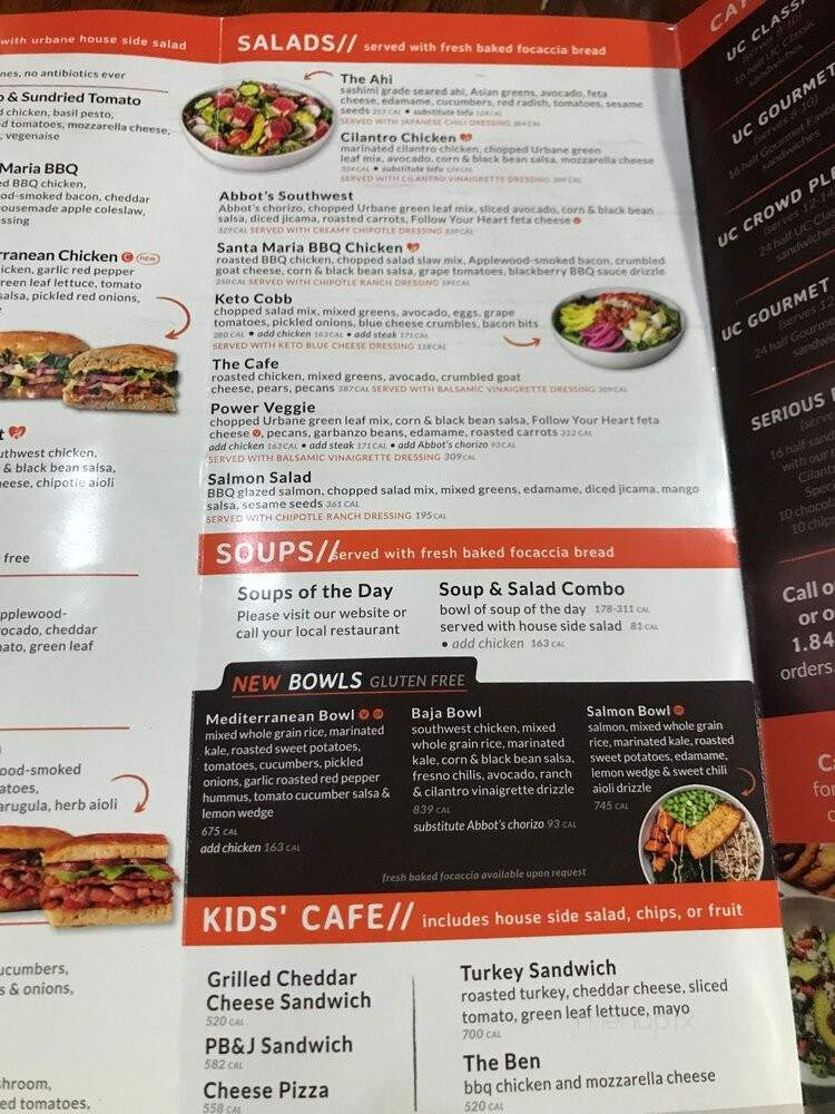 Urbane Cafe - Burbank, CA menu_pic
