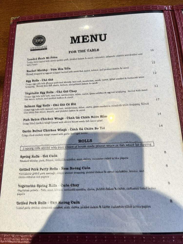 399 Vietnamese Kitchen - Irvine, CA menu_pic