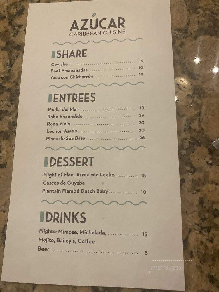 Azucar Caribbean Cuisine - Long Beach, CA menu_pic