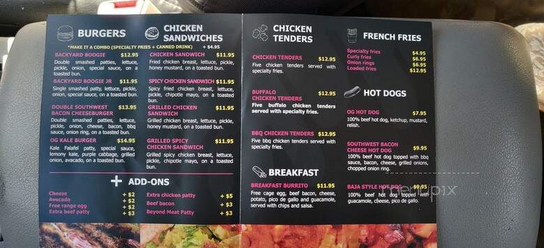 Melrose Burgers 'N Fries - Encino, CA menu_pic