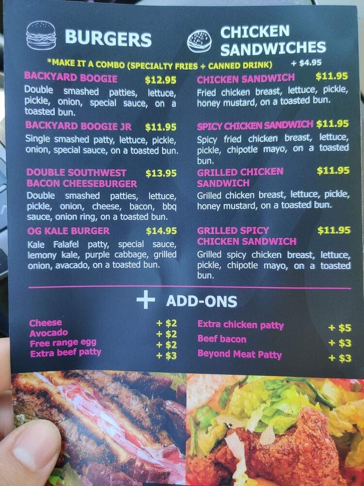 Melrose Burgers 'N Fries - Encino, CA menu_pic
