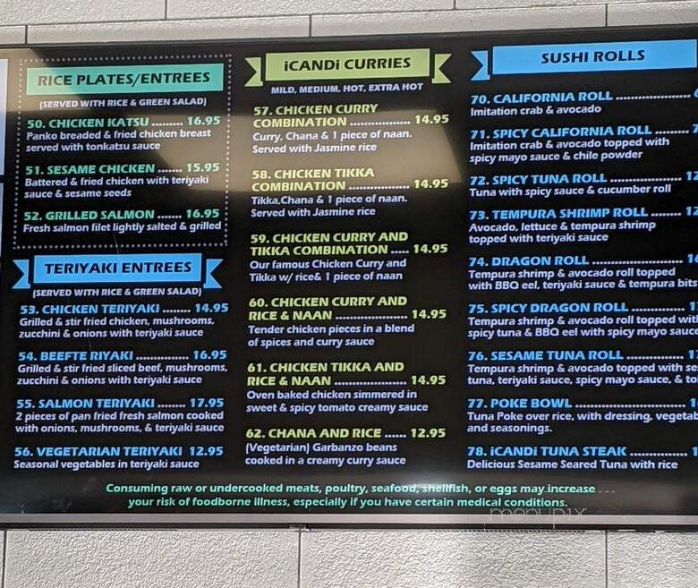 Icandi Coffee Boba Bar & Eats - Elk Grove, CA menu_pic