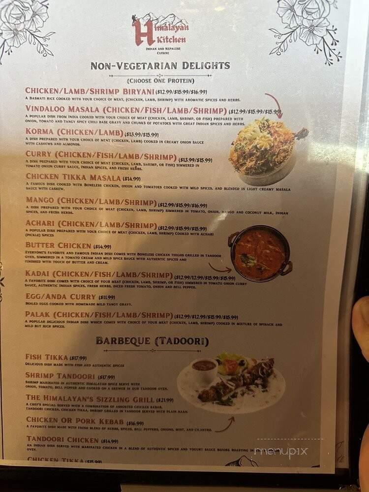 Himalayan Kitchen - San Antonio, TX menu_pic
